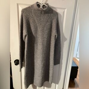 Simons Gray Turtleneck Sweater Dress